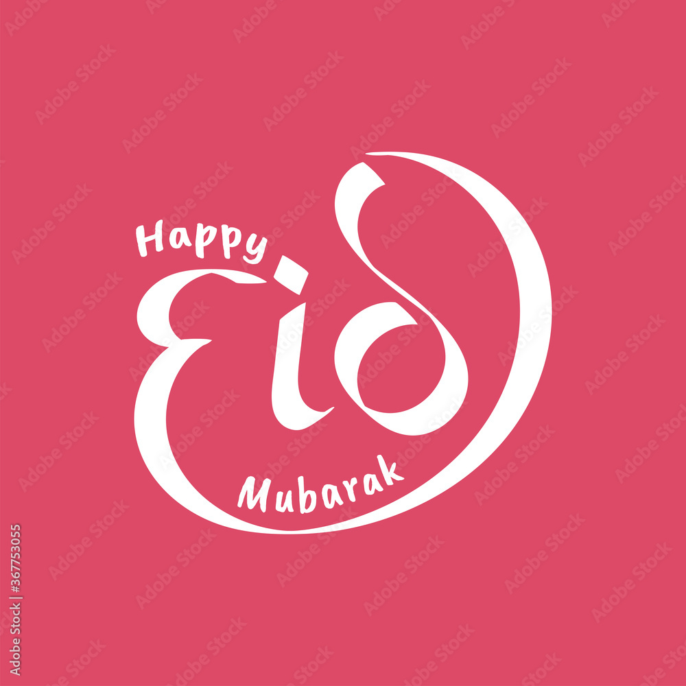 Happy celebrating Eid al adha with typography design Happy celebrating Eid al adha with typography design