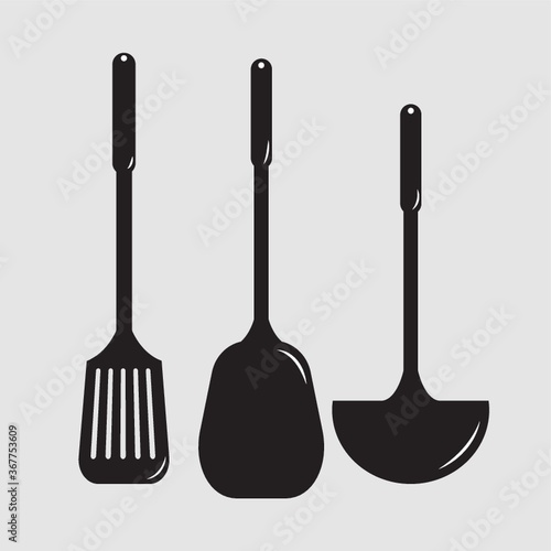 silhouette of cutlery