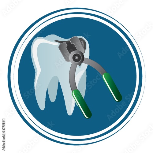 tooth with forceps