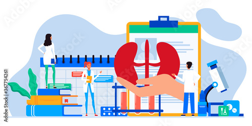 Organ donation web banner, flyer. Hand holding human realistic kidneys. National organ donor day. Internal organ for transplantation. Volunteering, saving lives and health care concept