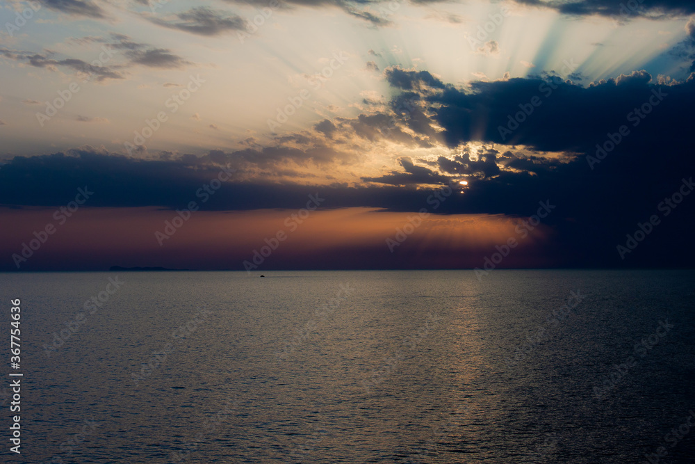 Obraz premium Tramonto a Forio d'Ischia