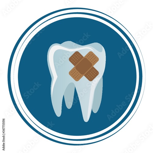 tooth with bandage