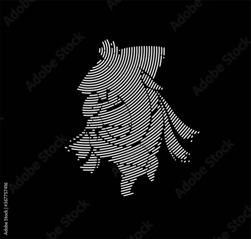 Hindu God Ganesha - elephant. Vector hand drawn illustration.