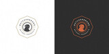 Butcher shop logo vector illustration rooster head silhouette good for poultry farm or restaurant badge