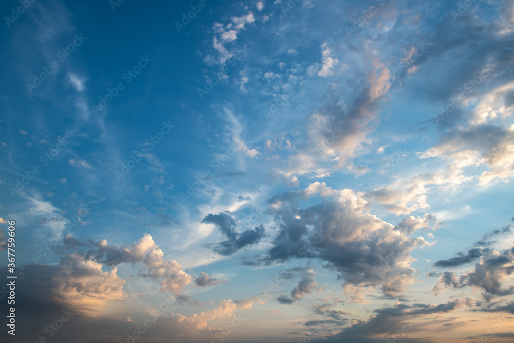 Nice summer evening sky landscape with clouds Nice summer evening sky landscape with clouds
