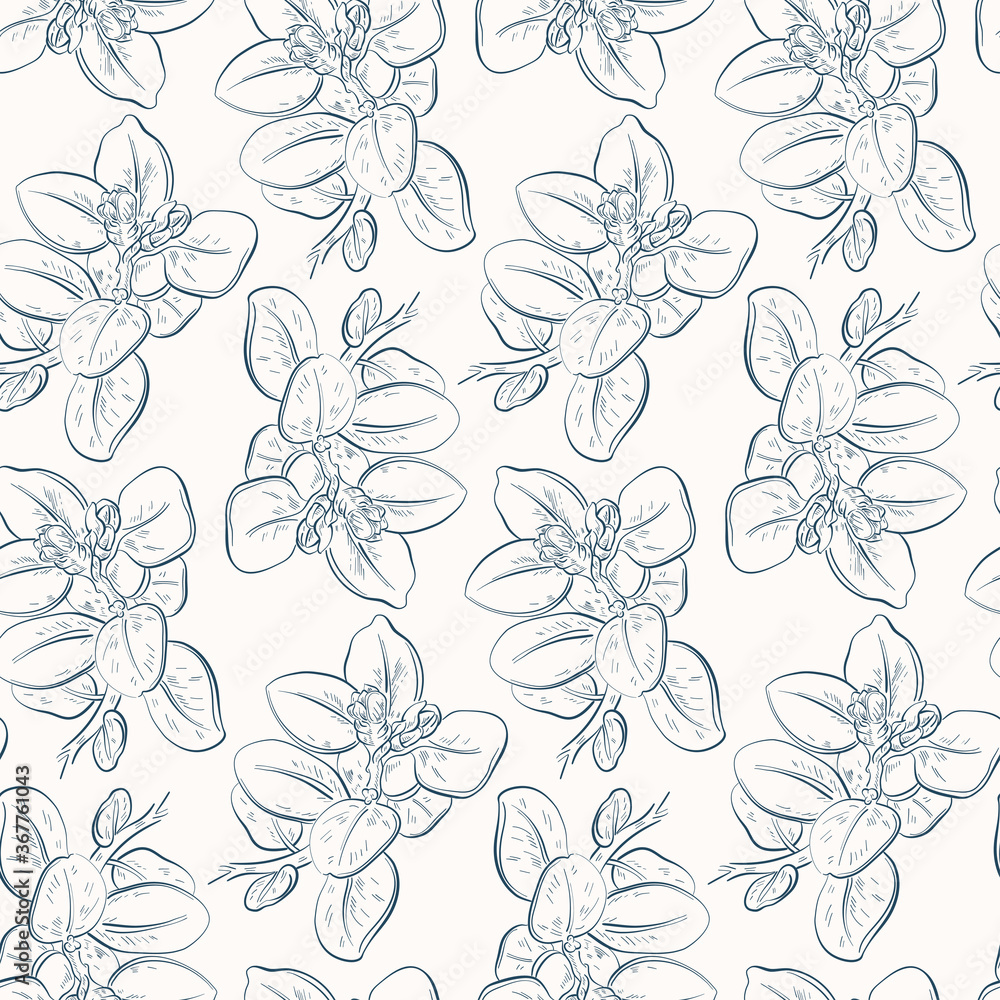 Abstract seamless pattern with leaves Abstract seamless pattern with leaves