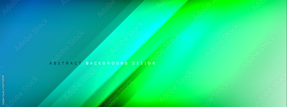 Naklejka premium Motion concept neon shiny lines on liquid color gradients abstract backgrounds. Dynamic shadows and lights templates for text