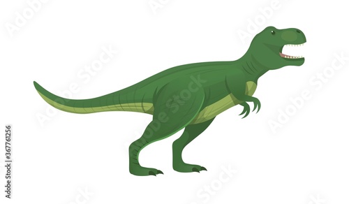 Tyrannosaurus Rex.T. rex, T-Rex, is one of the most large theropods. Vector cartoon dinosaur. © NADEZHDA