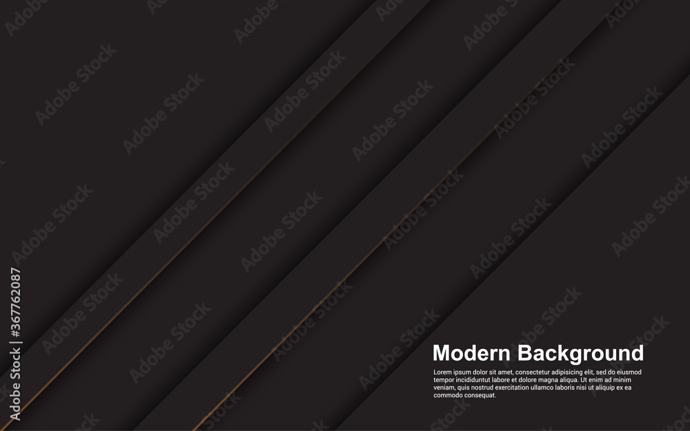 Fototapeta premium Illustration vector graphic of abstract background black color with brown line modern