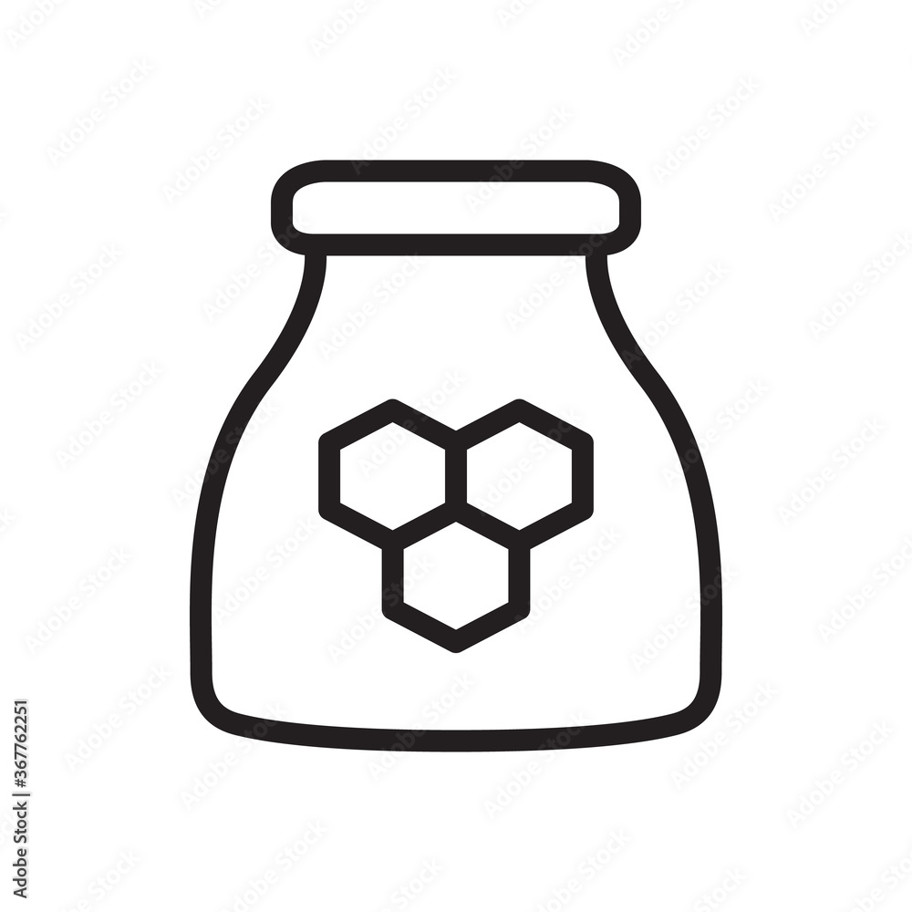 Honey jar icon vector illustration. Honey jar icon vector illustration.