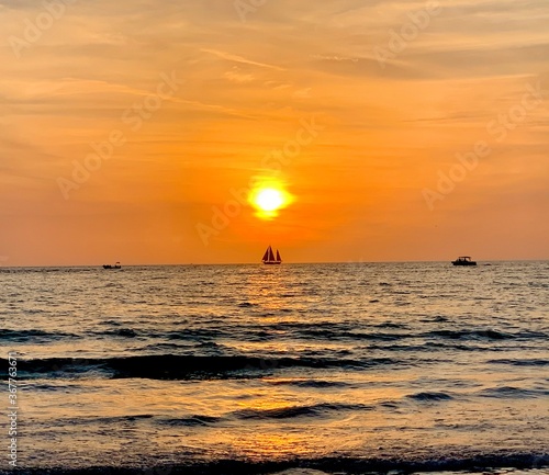 sunset on the beach