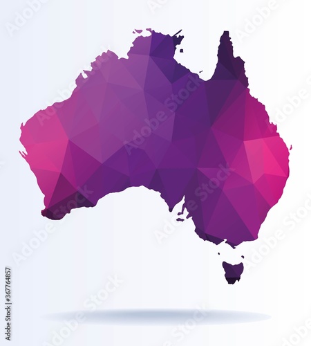 Low poly map of Australia