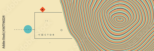 Background with optical illusion. Pattern can be used as a template for brochure, annual report, magazine, poster, presentation, flyer or banner. 3d vector illustration.