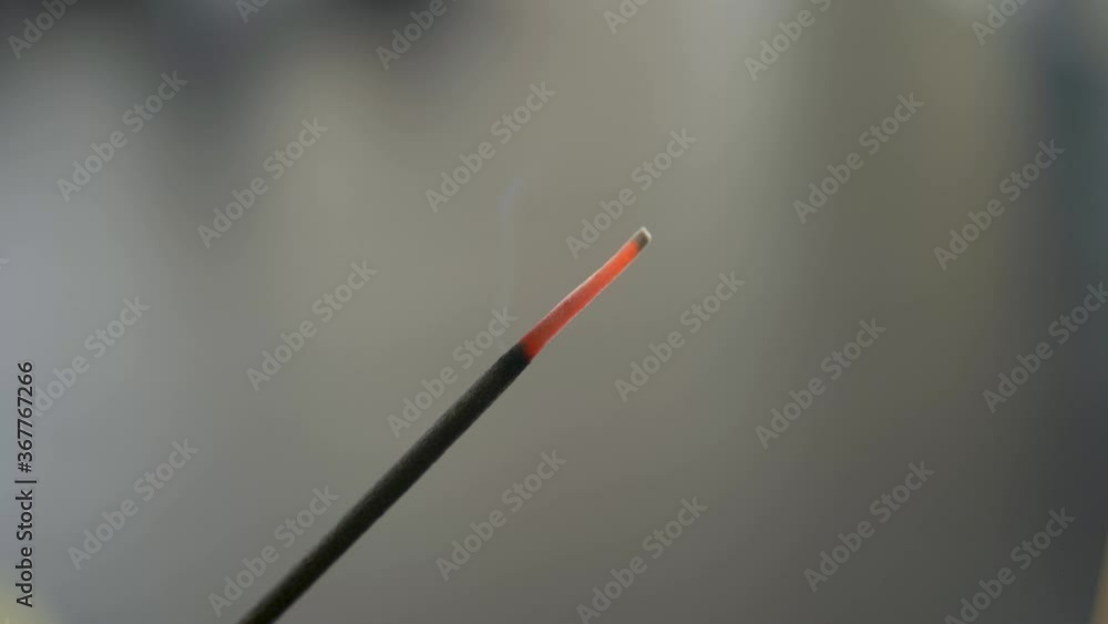 close up shot of incense burning close up shot of incense burning