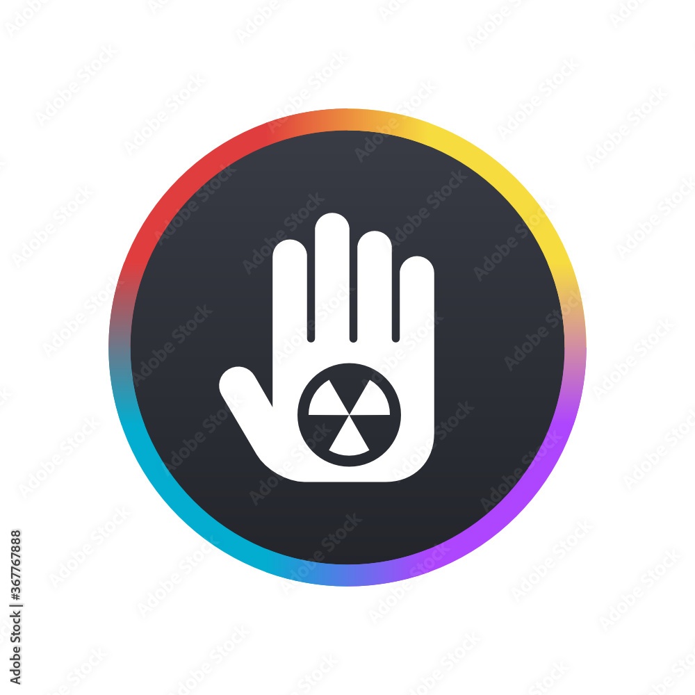 Fototapeta premium Radioactive Area - Push Button