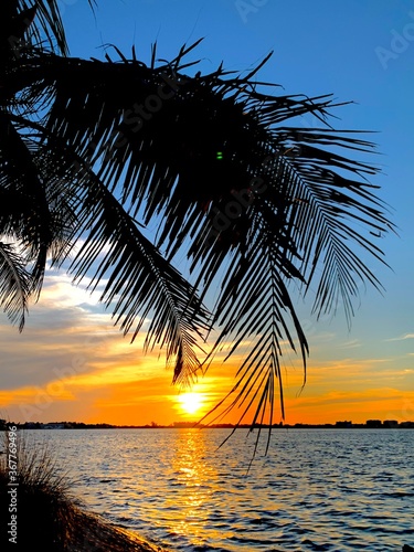 sunset on the beach