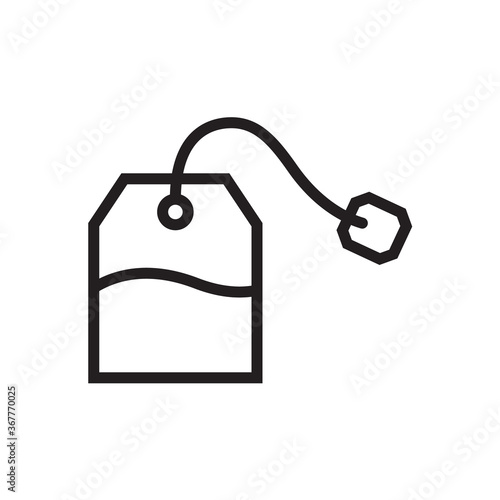 Tea bag icon vector illustration.