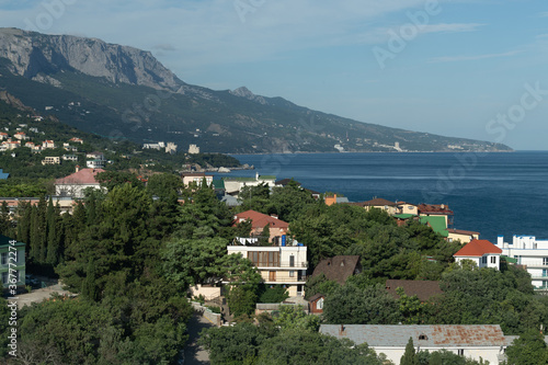View of the Foros village from above in Crimea. Resort