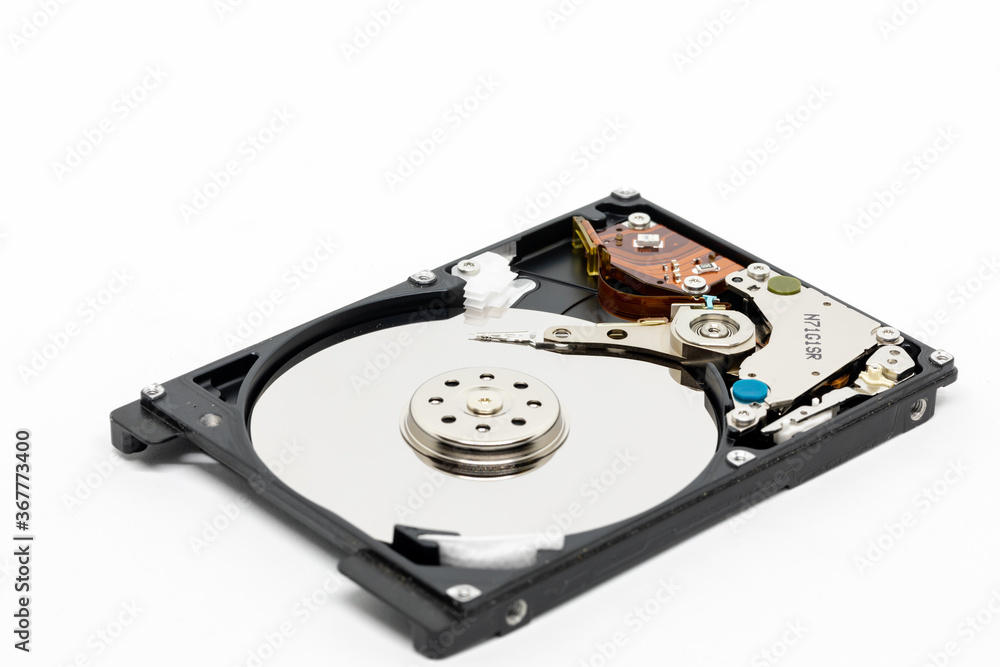 Equipment within the hard disk on computer Equipment within the hard disk on computer