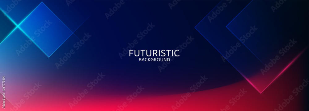 Abstract blue geometric shape futuristic background