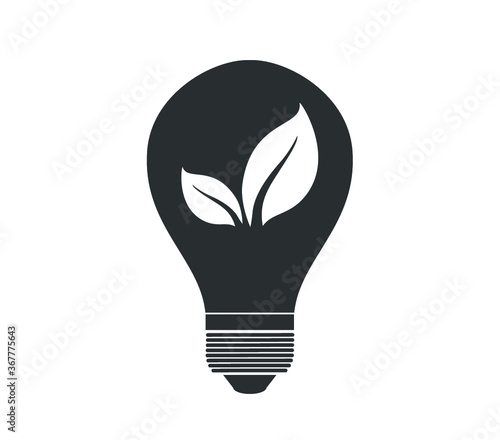 Energy saving bulb icon. Vector illustration of energy saving bulb. Eco lamp icon. 