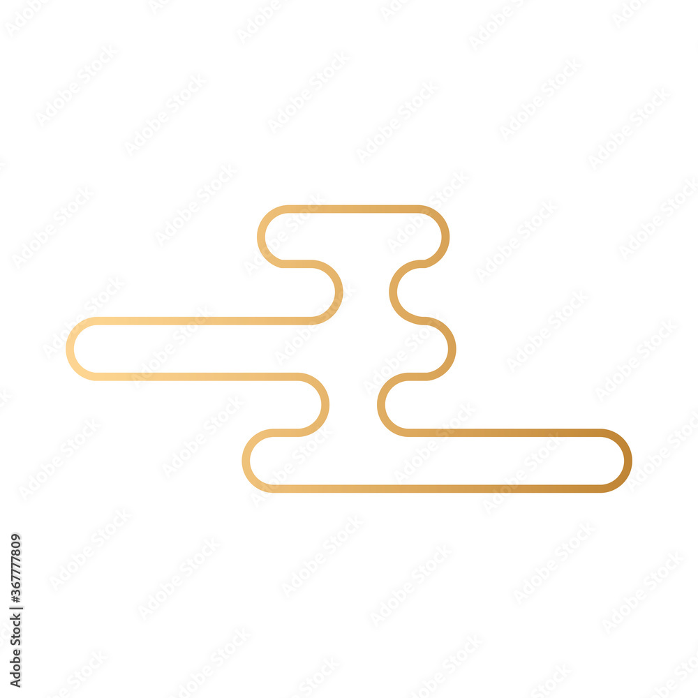 Fototapeta premium golden emblem decoration isolated icon