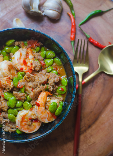 Stir Fried Chili Shrimp with Minced Pork