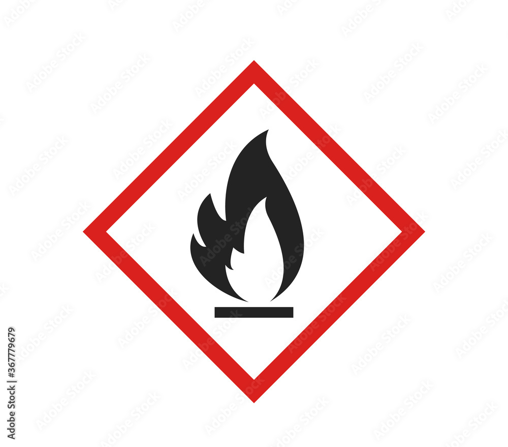 Flammable sign vector. the globally Harmonized system vector sign. Flammable liquid vector sign. Flammable sign vector. the globally Harmonized system vector sign. Flammable liquid vector sign.