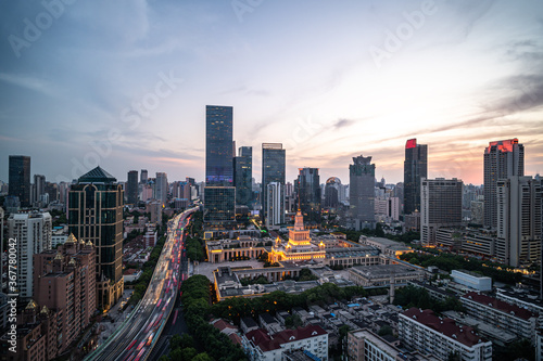 Photography city skyline in shanghai china