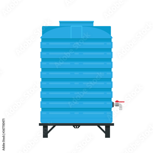 Water tank vector. tap. wallpaper. free space for text.