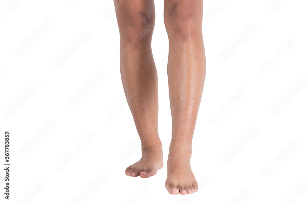 Women big legs On a white background Women big legs On a white background