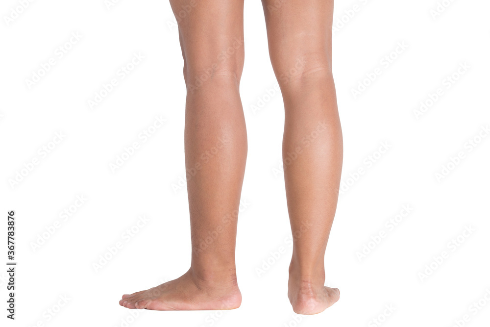 Women big legs On a white background Women big legs On a white background
