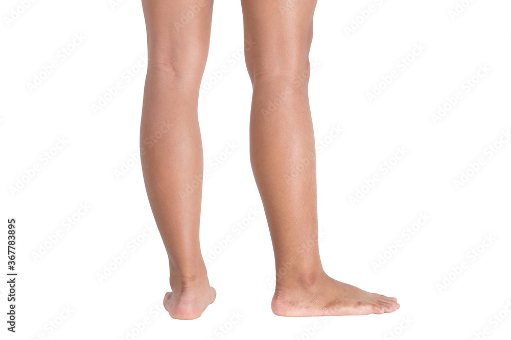 Women big legs On a white background Women big legs On a white background