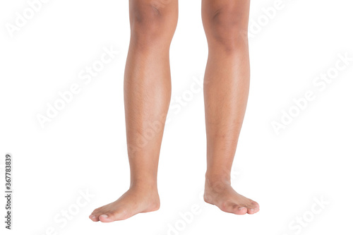 Women big legs On a white background