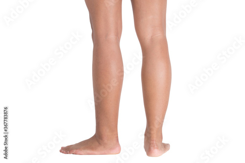 Women big legs On a white background