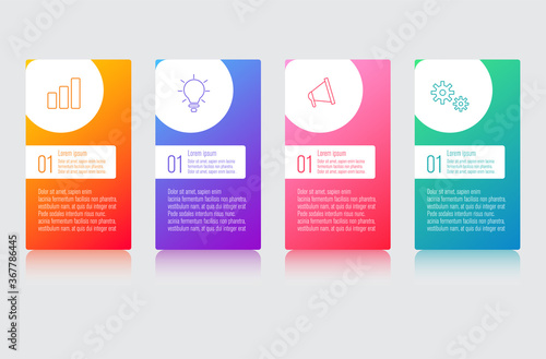 infographics design with speech bubble flat vector