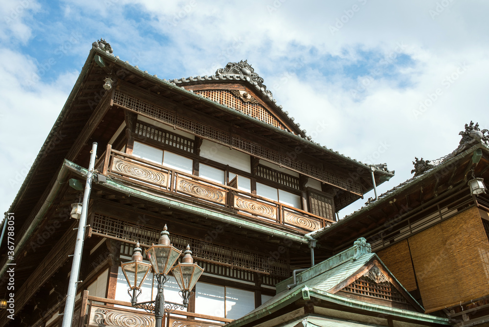 Exterior detail of Dogo Onsen Honkan in Matsuyama, Japan　道後温泉本館 愛媛県・松山市