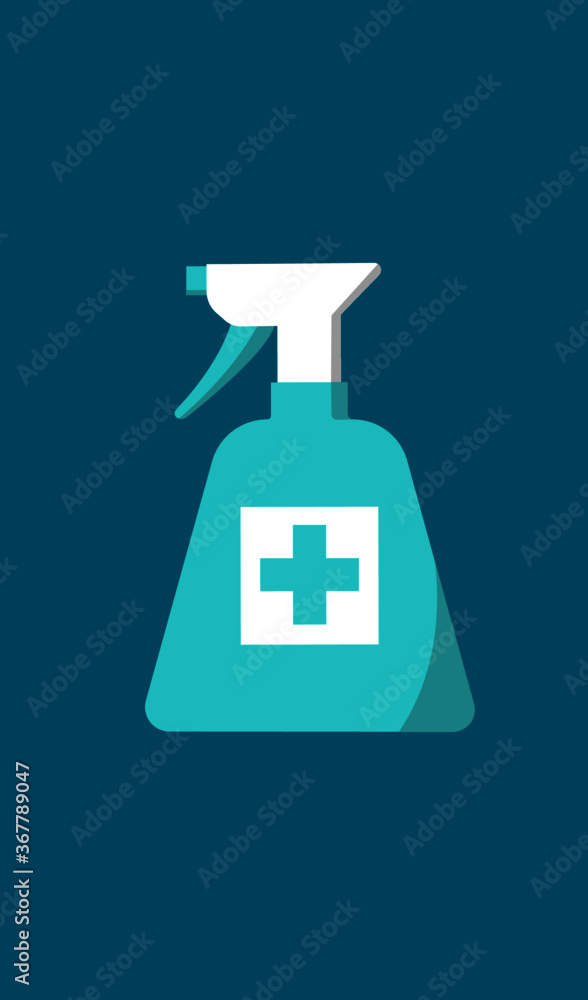 Ethyl alcohol or ethanol is packed in aerosol spray bottles. Used for spraying on various surfaces or on the human body to kill bacteria and viruses. Ethyl alcohol or ethanol is packed in aerosol spray bottles. Used for spraying on various surfaces or on the human body to kill bacteria and viruses.