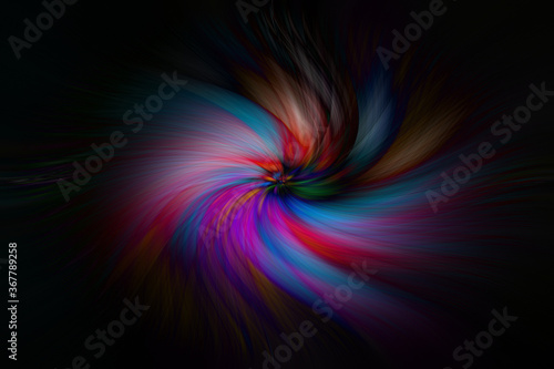 colorful and abstract twirl made in an artistic way