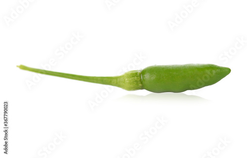 green chili isolated on white background