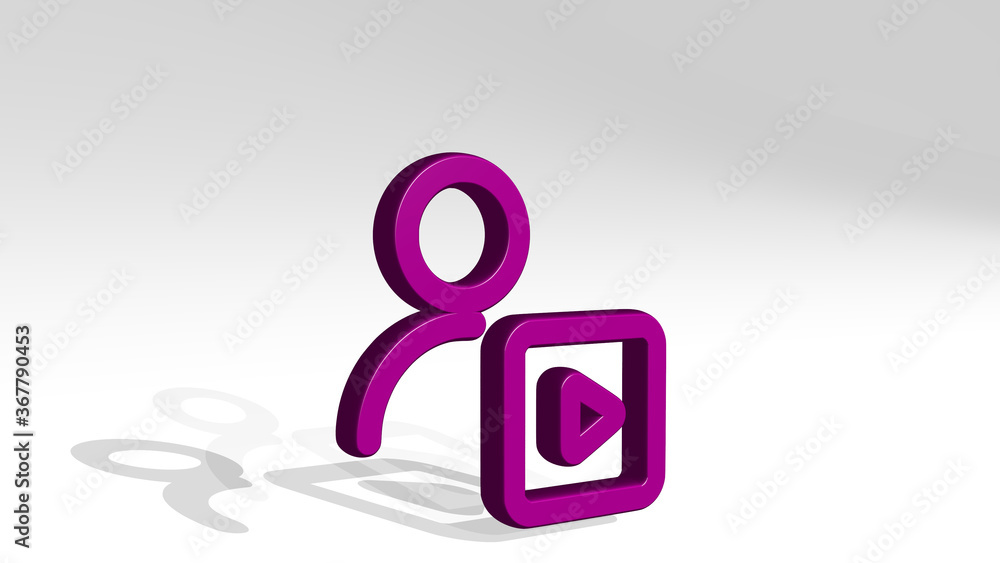 single neutral actions player made by 3D illustration of a shiny metallic sculpture with the shadow on light background. icon and isolated single neutral actions player made by 3D illustration of a shiny metallic sculpture with the shadow on light background. icon and isolated