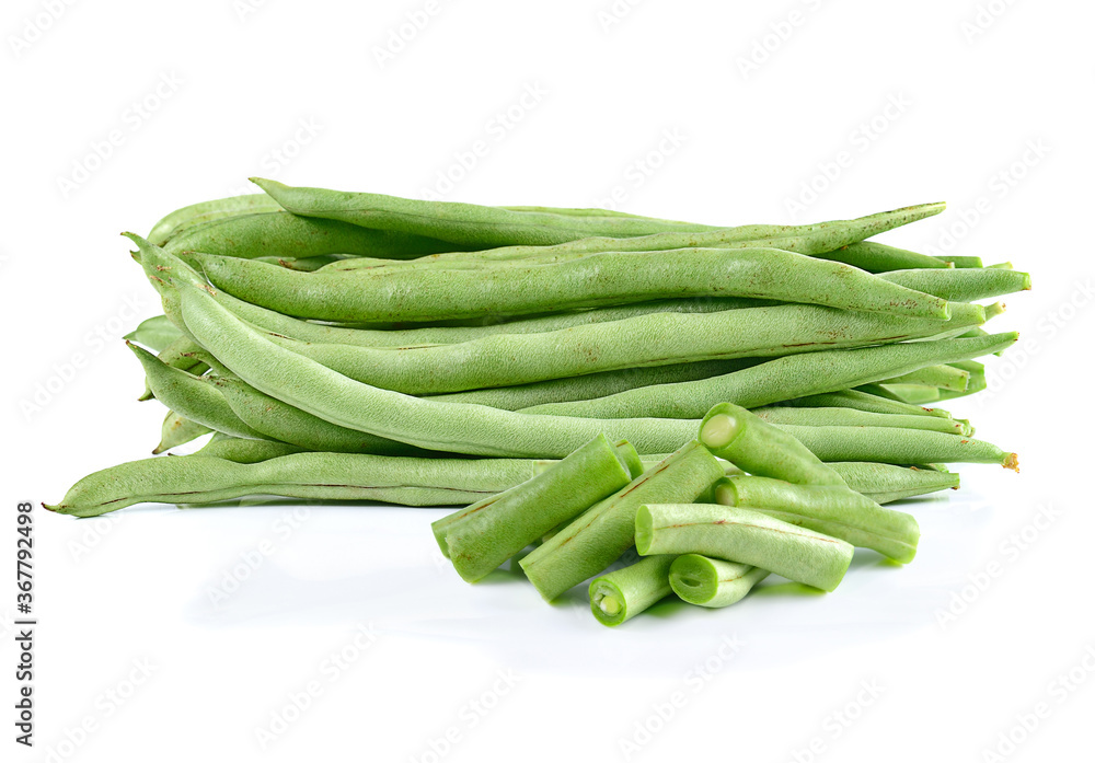 long bean isolated on white backgroound. long bean isolated on white backgroound.