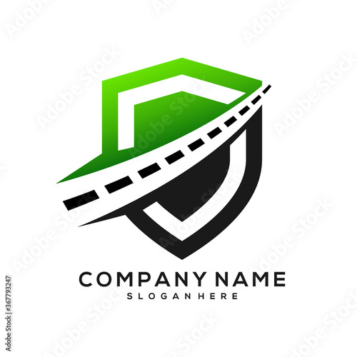 road shield logo vector icon