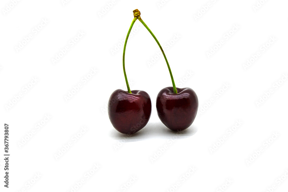 Two cherries on a twig Two cherries on a twig