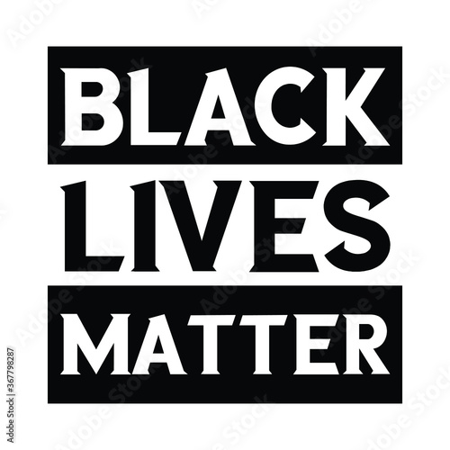 black lives matter Vector saying. White isolate