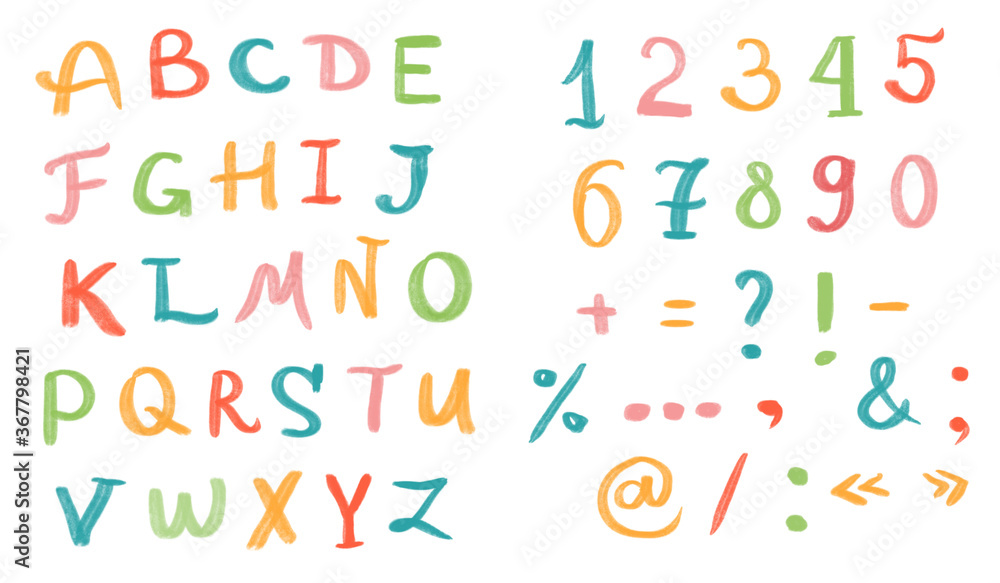 Colorful alphabet letters Colorful alphabet letters