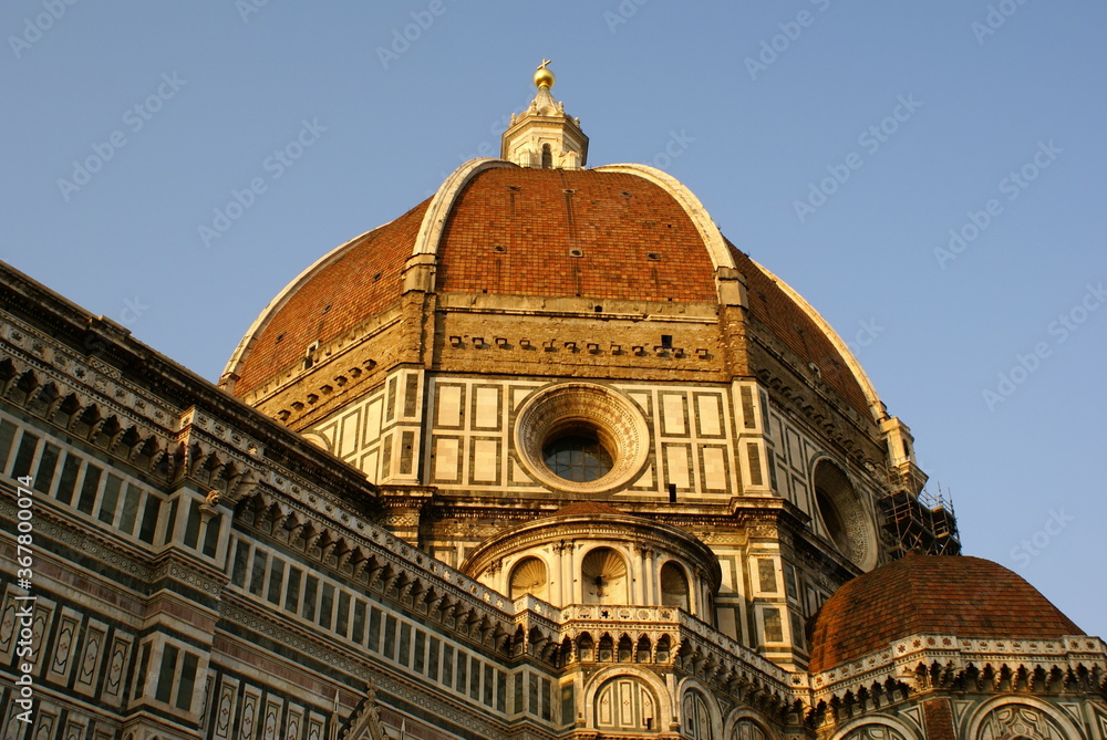 Florence, Italy: View of the Cathedral Dome in sunlight