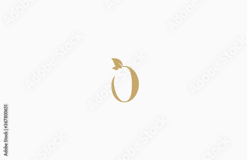 Vector O Letter with Leaf Logo Design