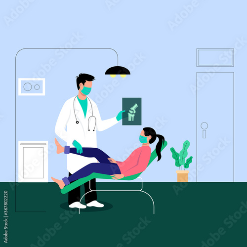 Bone Doctor Checking Bone Patient