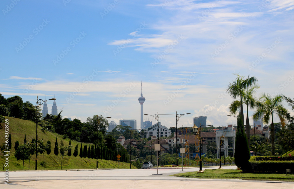 far view of Menara (Tower) Kuala Lumpur and petronas tower far view of Menara (Tower) Kuala Lumpur and petronas tower